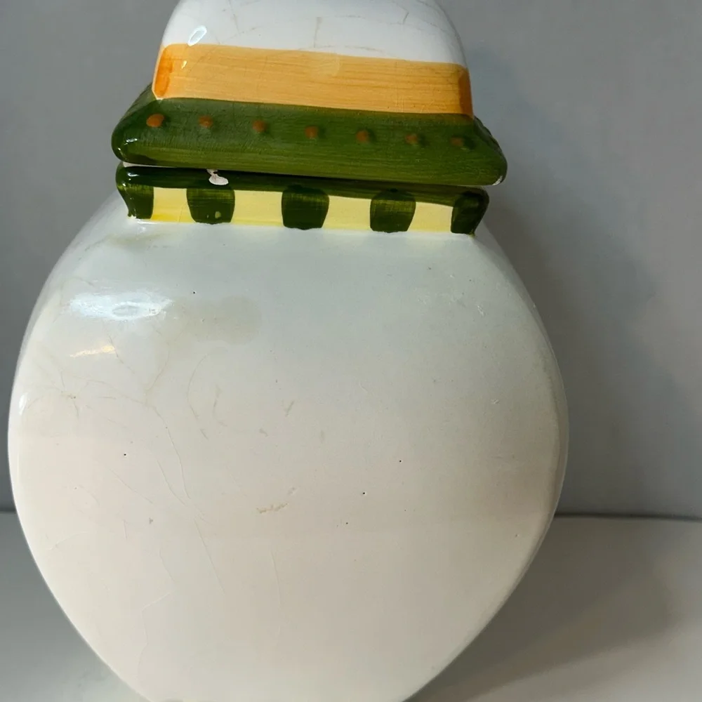 El Paso Biscotti Works Ceramic Cookie Jar Tuscan Villa Hand Painted Canister - Picture 4 of 9